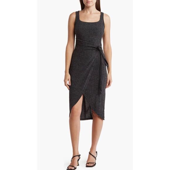 Lush | Side Tie Varigated Rib Tank Dress - Picture 2 of 8